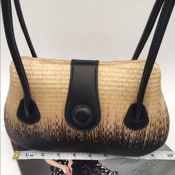 Ombre Black & Creme Handbag - Picture 6 of 8